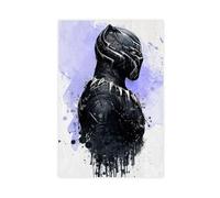 bnyesa Poster su tela con pantera nera e pantera Marvel eroe nero, decorazione artistica da parete per soggiorno, camera da letto, 30 x 45 cm