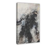 bnyesa Poster su tela, motivo: Master Chief, Spartan Halo Universe protagonista, decorazione per camera da letto, ufficio, camera da letto, regalo, 30 x 45 cm