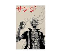 bnyesa Sanji - Poster su tela, motivo: manga giapponese, decorazione per camera da letto, ufficio, camera da letto, regalo, 30 x 45 cm