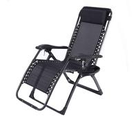 BNZCZY Sedia sdraio zero gravity da giardino, Chaise longue pieghevole da esterno,Sedia sdraia relax reclinabile, Perfetta per casa e giardino(Size:set of 1,Color:Black)