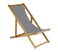 Lettino da spiaggia Bo-Camp Beach Chair Soho Colore: nero/bianco