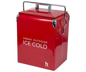Bo-Camp Urban Outdoor Unisex Greenwich Retro Cooler, rosso, taglia unica