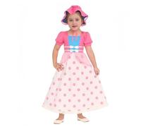 Bo Peep, Costume da pastorello, per cosplay, colore rosa, con cappello, costume di Halloween da donna, per feste (ragazze, 130)