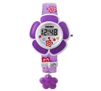 Bo Yi da bambino SK1144B novità sveglia orologio digitale a forma di fiore viola