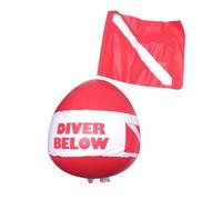 Boa Ball Diver Under Float con Bandiera Subacquea Gonfiabile PVC 33cm per Pesca Subacquea Snorkeling Immersioni