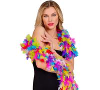 BOA CON PIUME COLORATE ACCESSORI PER ABITO VESTITO TRAVESTIMENTO CARNEVALE