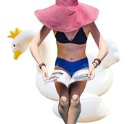 Boa con tetto per adulti, anello gonfiabile da piscina con ombrellone, anello di nuoto sicuro pieghevole per laghi, feste, giardini e famiglie