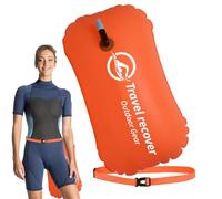 Boa da nuoto, borsa galleggiante singola per airbagg, boa da nuoto in acque libere, sacca stagna da nuoto con cintura regolabile in vita, borsa ad aria singola per nuotatori in acque libere per un