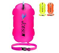 Boa di Nuotata,Galleggiante Da Nuoto All'aperto,Boa Gonfiabile Borsa Asciutta Traino,Per Triathlon Snorkeling, Nuoto In Acque Libere Accessori L'allenamento Corsa,Bolla Altamente Visibile (Rosa)