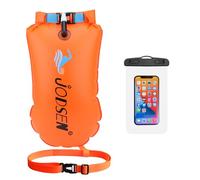Boa di Nuotata,Galleggiante da Nuoto Selvaggio,Gonfiabile Traino Sacca Stagna Custodia per Telefono Impermeabile,per Nuotatori Triatleti Snorkeling,Nuoto In Acque Libere,Bolla Altamente Visibile