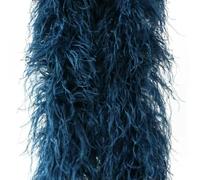 Boa di piume di struzzo bianco da 2 metri, 10/15 strati, soffice boa di piume di struzzo per costumi, decorazione per abiti da sposa, blu navy, 3 strati, 2 metri