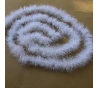 Boa di piume di tacchino, soffice piuma, sciarpa di corda, abbigliamento, costumi, decorazione per matrimoni, spettacoli di danza, piuma di struzzo sottile, 2 metri, bianco