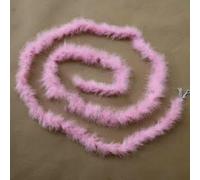 Boa di piume di tacchino, soffice piuma, sciarpa di corda, vestiti, costumi, decorazioni per matrimoni, spettacoli di danza, piume di struzzo sottili, 2 metri, rosa