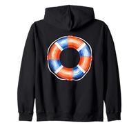 Boa di salvataggio nautico colori vivaci acqua Felpa con Cappuccio
