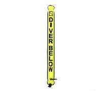 Boa di segnalazione superficiale per immersioni, 210D, in nylon, gonfiabile, con valvola di sovrapressione e scarico rapido, per la sicurezza subacquea, per diving e snorkeling, rosso, giallo, rosa
