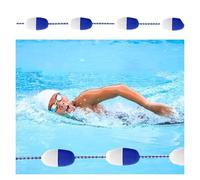 Boa di Sicurezza ad Alta visibilità per Piscine, separatore di corsie, Boa di demarcazione, Corda di demarcazione con Ganci per Piscine pubbliche e parchi Acquatici.