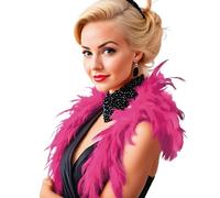 Fiestas Guirca Boa Economico in Vera Piuma Rosa Fucsia 180 cm