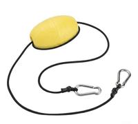 Boa in Schiuma EVA Gialla per Ancore Deriva | Corda elastica 95cm, boa galleggiante, clip acciaio, recupero , per kayak deriva