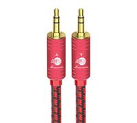 BOAACOUSTIC JIB Cavo Aux 3,5mm Qualità Audiofila,Cavo Auxiliary audio mini Jack stereo maschio a maschio, per iPad, iPod, Smartphone, Autoradio, MP3-2M Rosa