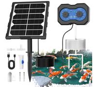 Boadw Pompa Ossigeno Solare 3W 2200mAh - Aeratore per laghetto Ricaricabile - 146 modalità per ricircolo Acqua, Acquario e Allevamento ittico