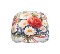 BOAIHH Bandiere e fiori per poggiatesta auto, 1 pezzo, universale, elastico, stile unico, previene l'usura quotidiana e gli strappi