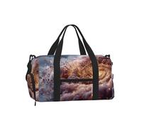 BOAIHH Borsa a tracolla portatile con motivo a spirale di particelle viola, elegante, durevole, sicura, affidabile per viaggi e uso esterno