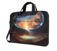 BOAIHH Borsa leggera del computer portatile con la stampa del gioco di calcio meraviglioso di modo bello e semplice per l'ufficio di viaggio di affari, Nero , 14 inch