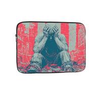 BOAIHH Borsa leggera per computer, motivo con stampa di libertà perduta, adatta per viaggi d'affari, lavoro, pendolarismo, Nero , 15 inch