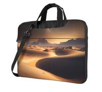BOAIHH Borsa leggera per computer portatile con stampa di stelle del deserto alla moda bella e semplice per viaggi d'affari ufficio, Nero , 15.6 inch