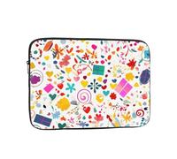 BOAIHH Borsa per computer leggera, motivo con stampa di sfondo di buon compleanno, adatta per viaggi d'affari, lavoro, pendolarismo, Nero , 10 inch