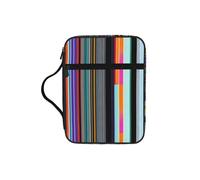 BOAIHH Borsa portaoggetti con linee verticali irregolari, resistente e multifunzionale, alla moda, per scuole chiese