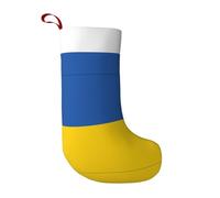 BOAIHH Calze natalizie appese, morbide sulla pelle, con stampa alla moda della bandiera dell'Ucraina, adatte per decorazioni di festival