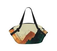 BOAIHH Cloudy Mountain - Borsa da campeggio pieghevole, comoda ed elegante, multiuso, spessa, resistente, spaziosa, accessorio da viaggio