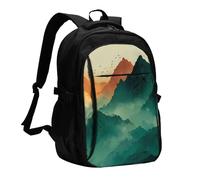 BOAIHH Cloudy Mountain zaino grande capacità computer scomparto indipendente sollievo pressione design lavoro pendolarismo