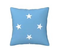 BOAIHH Federa con bandiera della Micronesia quattro stagioni, 45,7 x 45,7 cm, morbida e delicata sulla pelle e confortevole, con cerniera, adatta per divano, auto e camera da letto