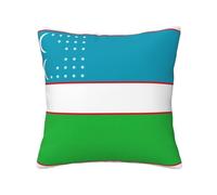 BOAIHH Federa per cuscino con bandiera della Repubblica dell'Uzbekistan, 50,8 x 50,8 cm, morbida, delicata sulla pelle e confortevole, con cerniera, adatta per divano, auto e camera da letto