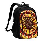 BOAIHH Girando la fiamma Zaino di grande capacità Computer Scomparto indipendente Pressione Relief Design Lavoro Pendolarismo