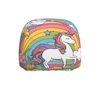 BOAIHH Graziosi arcobaleni e unicorni per poggiatesta auto, 1 pezzo, universale, elastico, stile unico, previene l'usura quotidiana e gli strappi