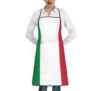 BOAIHH Grembiule multifunzione con bandiera italiana, comodo, protettivo e a prova di olio, adatto per vari luoghi di ristorazione