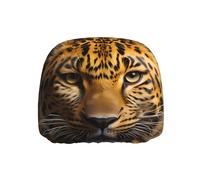 BOAIHH La copertura per poggiatesta auto leopardata dagli occhi profondi, 1 pezzo, universale, elastica, stile unico previene l'usura quotidiana e gli strappi