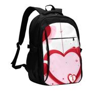 BOAIHH Little Red Heart - Zaino grande capienza per computer, scomparto indipendente, design per alleviare la pressione