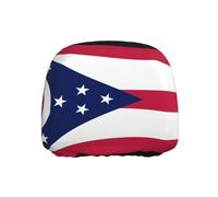 BOAIHH Ohio State Flag Car Poggiatesta Cover 1 Pz Universale Elastico Stile Unico Previene L'usura quotidiana e gli strappi