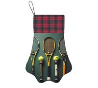 BOAIHH Palline da tennis squisite e racchette da tennis di forma dell'artiglio delle calze di Natale per la decorazione di festa e l'esposizione del piccolo giocattolo