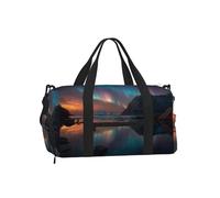 BOAIHH Snow Mountain Aurora - Borsa a tracolla portatile, elegante, durevole, sicura, affidabile per viaggi e attività all'aperto