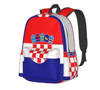 BOAIHH VersatileZaino per studenti con bandiera della Repubblica di Croazia, elegante e durevole, adatto per scuola, ciclismo, escursionismo e attività all'aperto