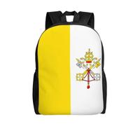 BOAIHH Zaino con bandiera del Vaticano all'aperto, di grande capacità, leggero, con scomparti indipendenti, per la scuola, il pendolarismo e lo sport per il tempo libero