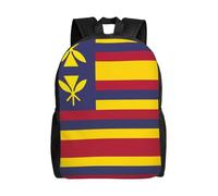 BOAIHH Zaino leggero con bandiera del Regno delle Hawaii di grande capacità con scomparti indipendenti per la scuola pendolarismo e lo sport tempo libero