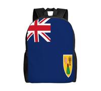 BOAIHH Zaino leggero con bandiera delle Isole Turks e Caicos di grande capacità con scomparti indipendenti per la scuola pendolarismo e lo sport tempo libero