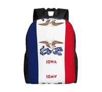 BOAIHH Zaino leggero con bandiera dello stato dell'Iowa di grande capacità, con scomparti indipendenti per la scuola, il pendolarismo e lo sport per il tempo libero