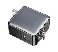 Boannice Adattatore audio Bluetooth Bluetooth 5.3 Ricevitore Trasmettitore Ricarica Microfono Canto 4 in 1 con Connessione AUX da 3,5 mm, RCA, Microfono da 6,5 mm per Cuffie,TV,Lettori